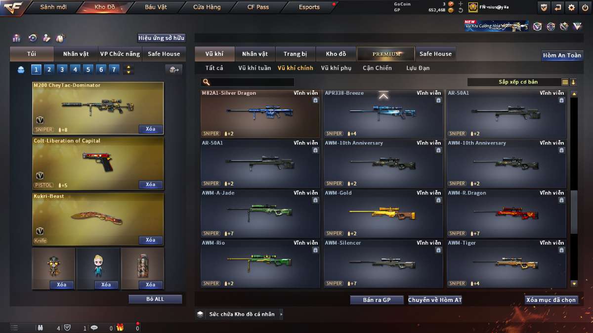 shop acc cf uy tin gia re